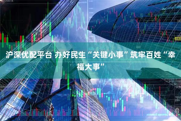 沪深优配平台 办好民生“关键小事”筑牢百姓“幸福大事”